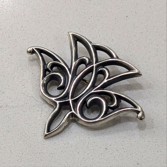 Retired James Avery 925 Sterling Descending Dove Bird  Brooch - Picture 8 of 13